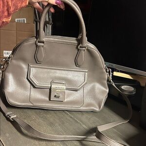 Love Moschino handbag. Grey with red liner